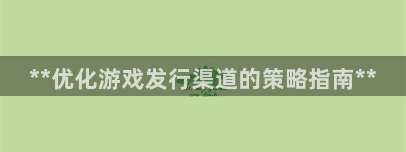 新宝测速gg：**优化游戏发行渠道的策略指南**